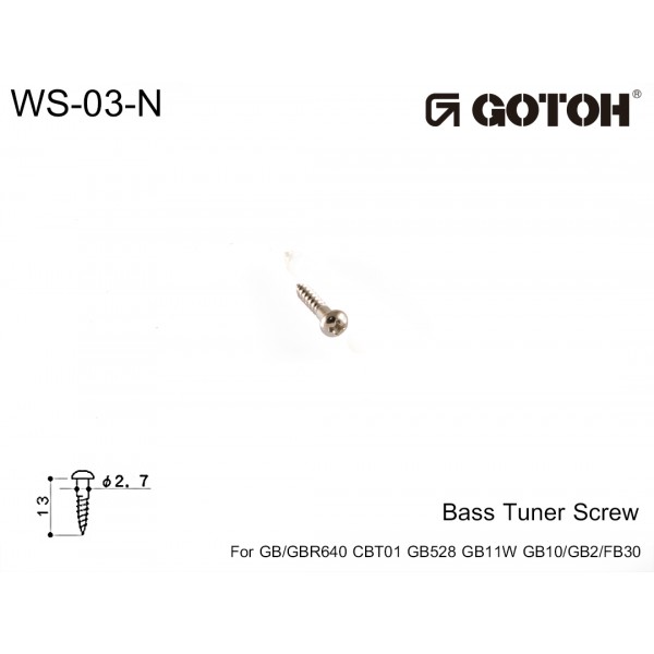 น๊อตยึดลูกบิด Gotoh WS-03-N 2.7x13